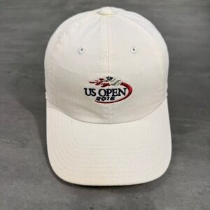 American Needle US Open 2015 Hat Mens OSFM White Tennis Baseball Cap Adjustable
